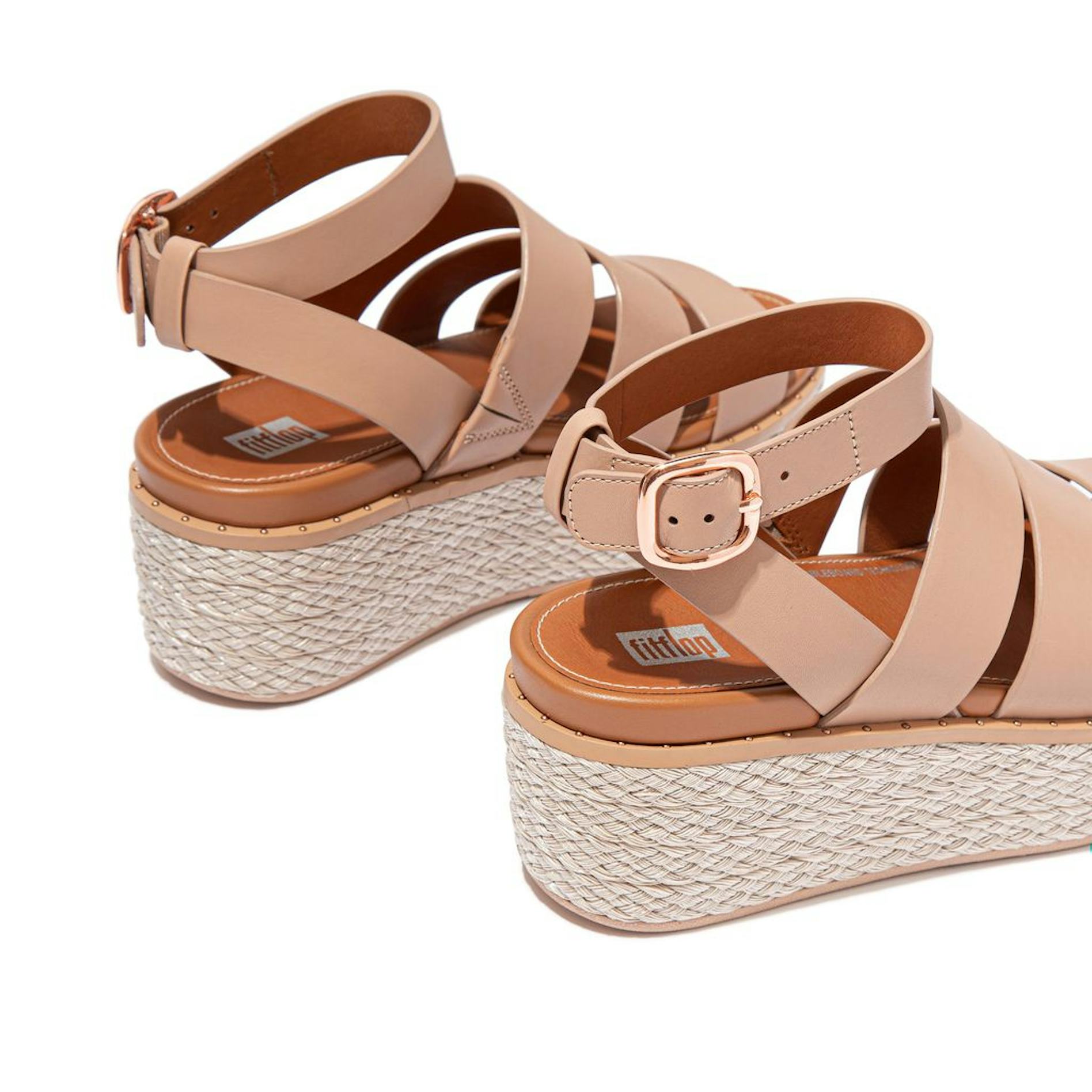 ELOISE - Espadrille Leather Wedge Sandals