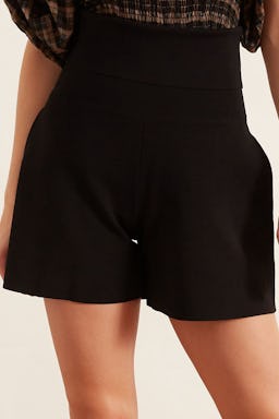 Compact Knit Shorts in Black: additional image