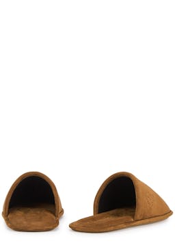 Brown suede slippers: additional image