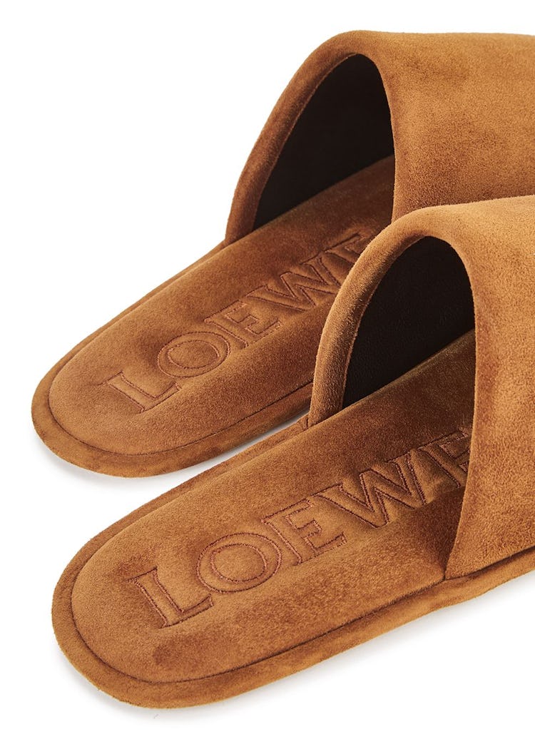 Brown suede slippers: additional image