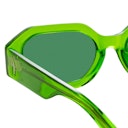 The Attico Irene Angular Sunglasses in Green: additional image