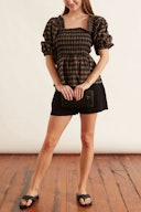 Compact Knit Shorts in Black: additional image