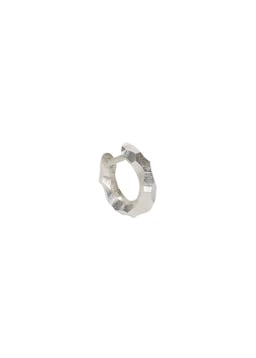 Almost sterling silver single hoop earring: additional image