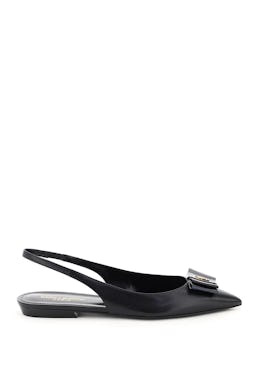 Saint Laurent Anais Slingback Flats With Bow: additional image