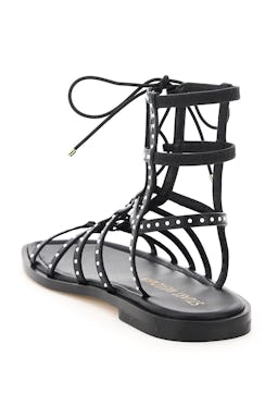 Stuart Weitzman Kora Beaded Lace-up Gladiator Sandals: additional image
