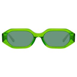 The Attico Irene Angular Sunglasses in Green: additional image