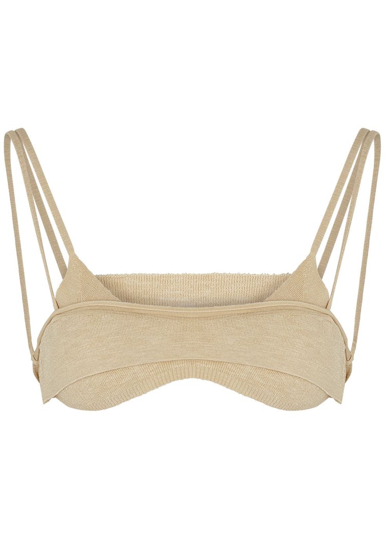 Le Bandeau Novio sand stretch-knit bra top: additional image