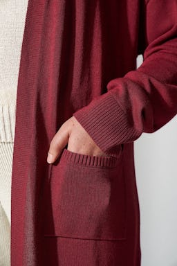 Uneven Hem Longline Cardigan: additional image