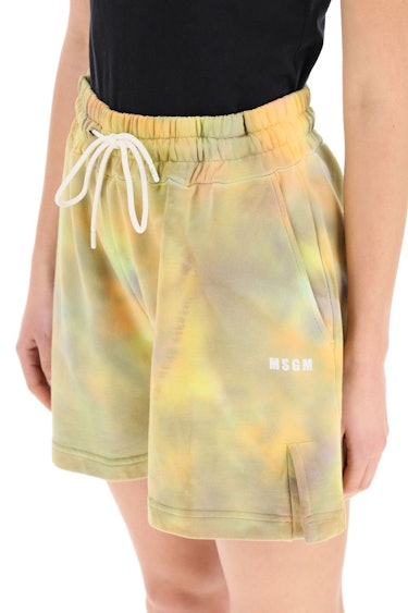 Msgm Tie-dye Shorts With Micro Logo: additional image