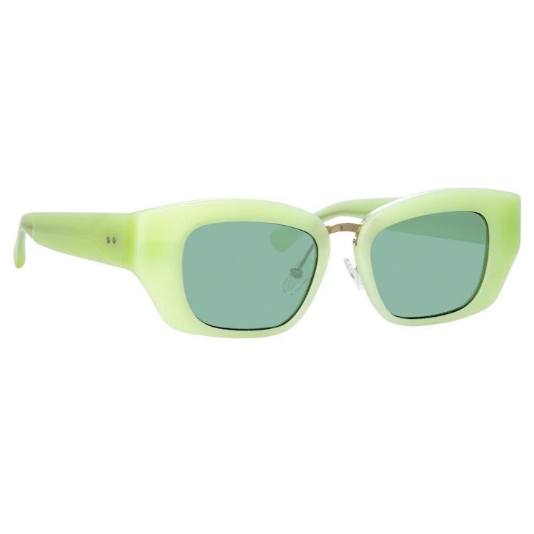 Dries Van Noten 202 Round Sunglasses in Green: additional image