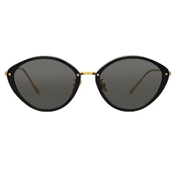 Lucy Cat Eye Sunglasses in Black: additional image