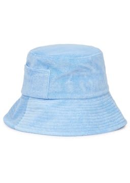 Wave blue terrycloth bucket hat: additional image