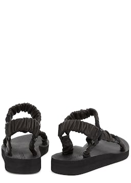 Trekky black leather sandals: additional image
