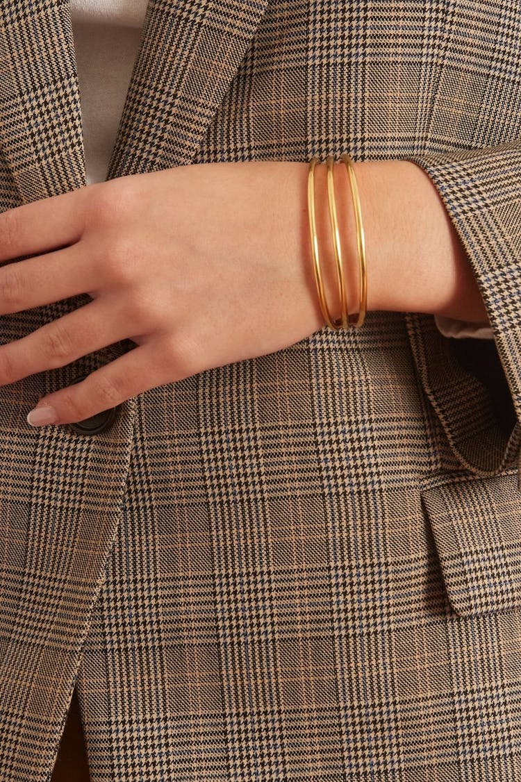 Small Simone Cuff in 14k Gold Plate: additional image