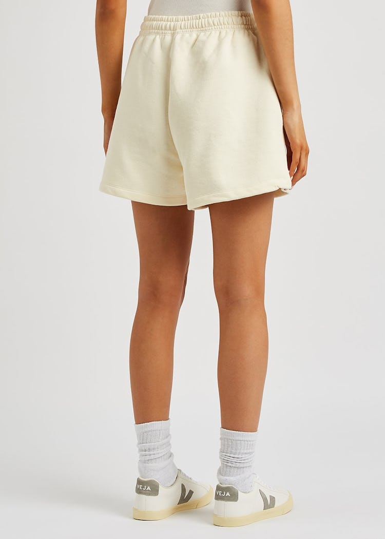 Roda cream logo cotton shorts: additional image