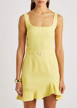Christabel yellow belted mini dress: additional image