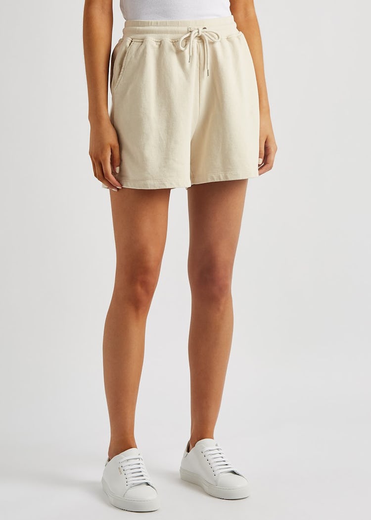 Ivory cotton shorts: additional image