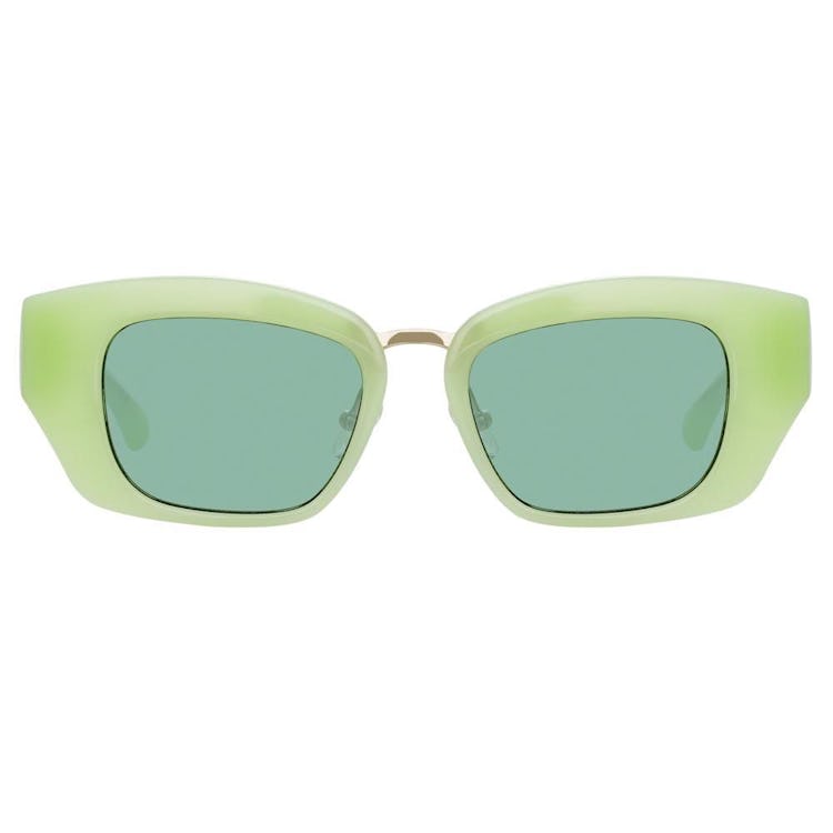 Dries Van Noten 202 Round Sunglasses in Green: additional image