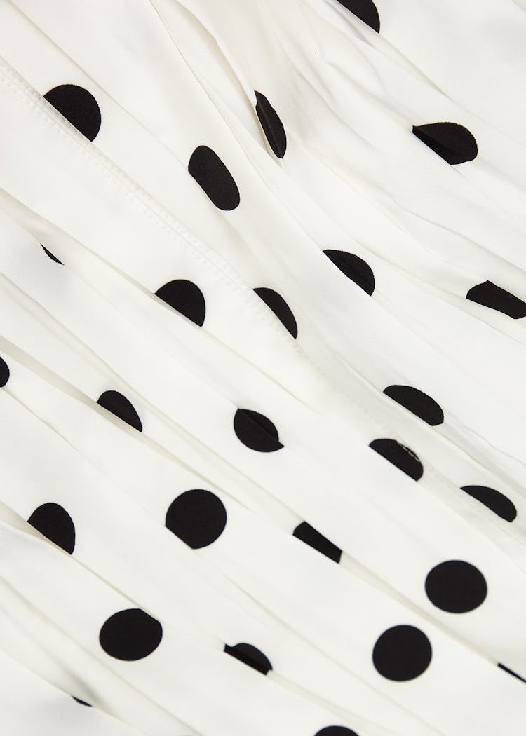White polka-dot taffeta top: additional image