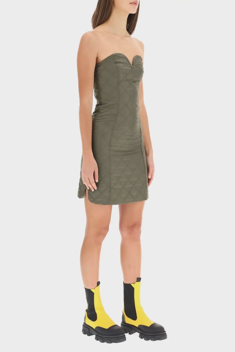 Ganni Mini Dress In Ripstop Nylon: additional image