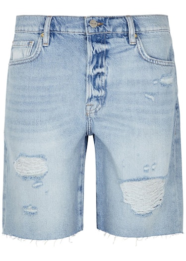 Le Slouch Bermuda distressed denim shorts: additional image