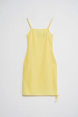 Asymmetric Drawstring Mini Dress: additional image