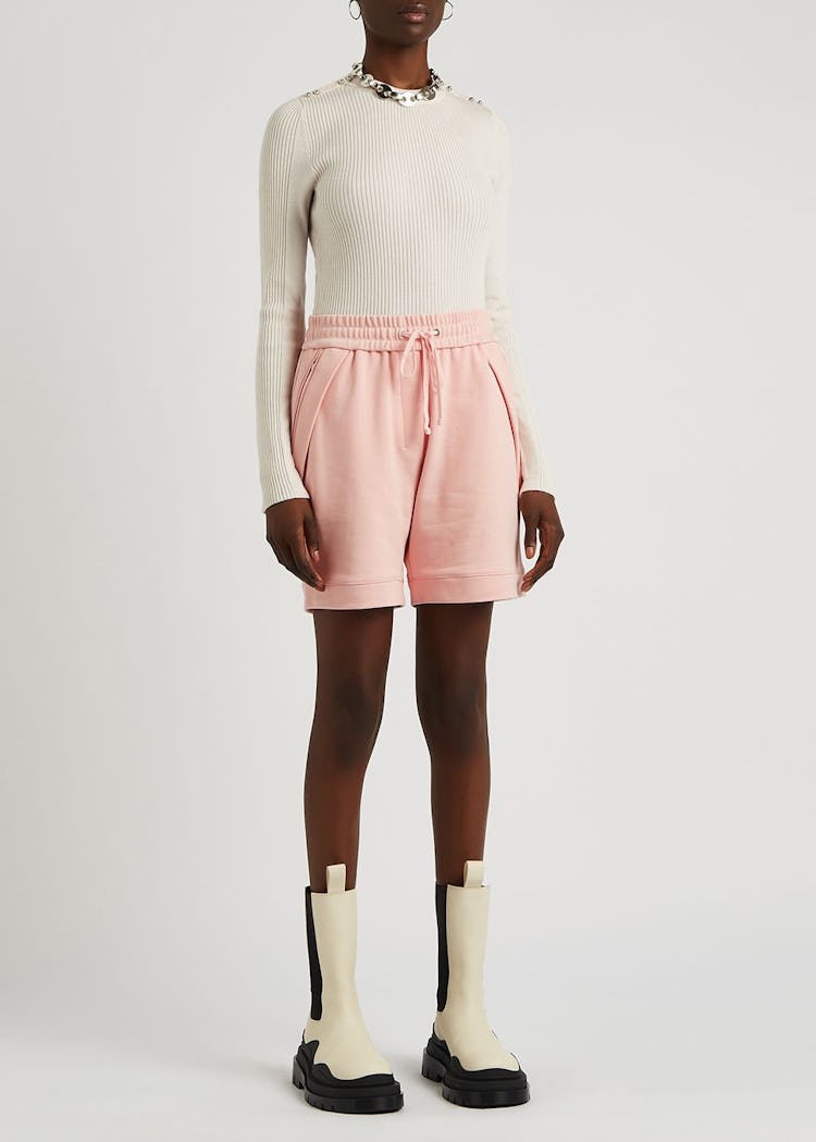 Pink cotton-jersey shorts: additional image