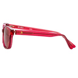 The Attico Gigi Rectangular Sunglasses in Red: additional image
