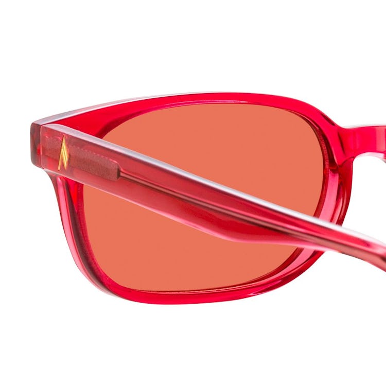 The Attico Gigi Rectangular Sunglasses in Red: additional image