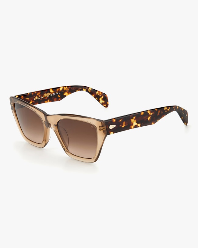 Beige Havana Cat-Eye Sunglasses: additional image