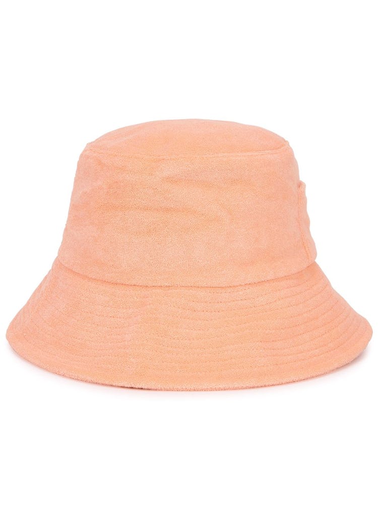 Wave peach terrycloth bucket hat: additional image