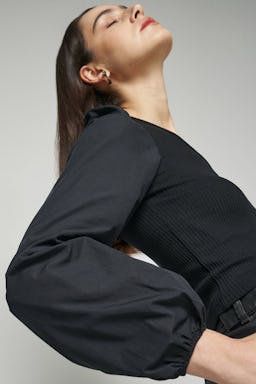 One Shoulder Puff Sleeve Top: additional image