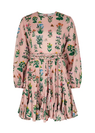 Ella floral-print cotton mini dress: image 1