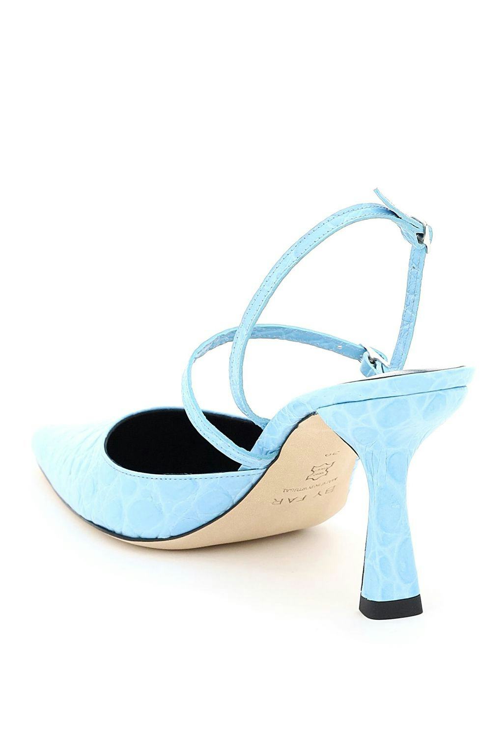 By Far Tiffany Crocodile Print Slingback Pumps: image 1