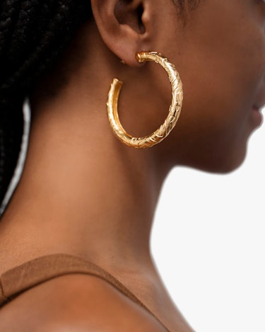 Textured Hoop Earrings: additional image
