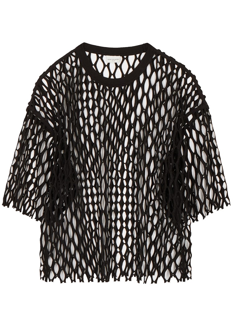 Henand black jersey-mesh T-shirt: image 1