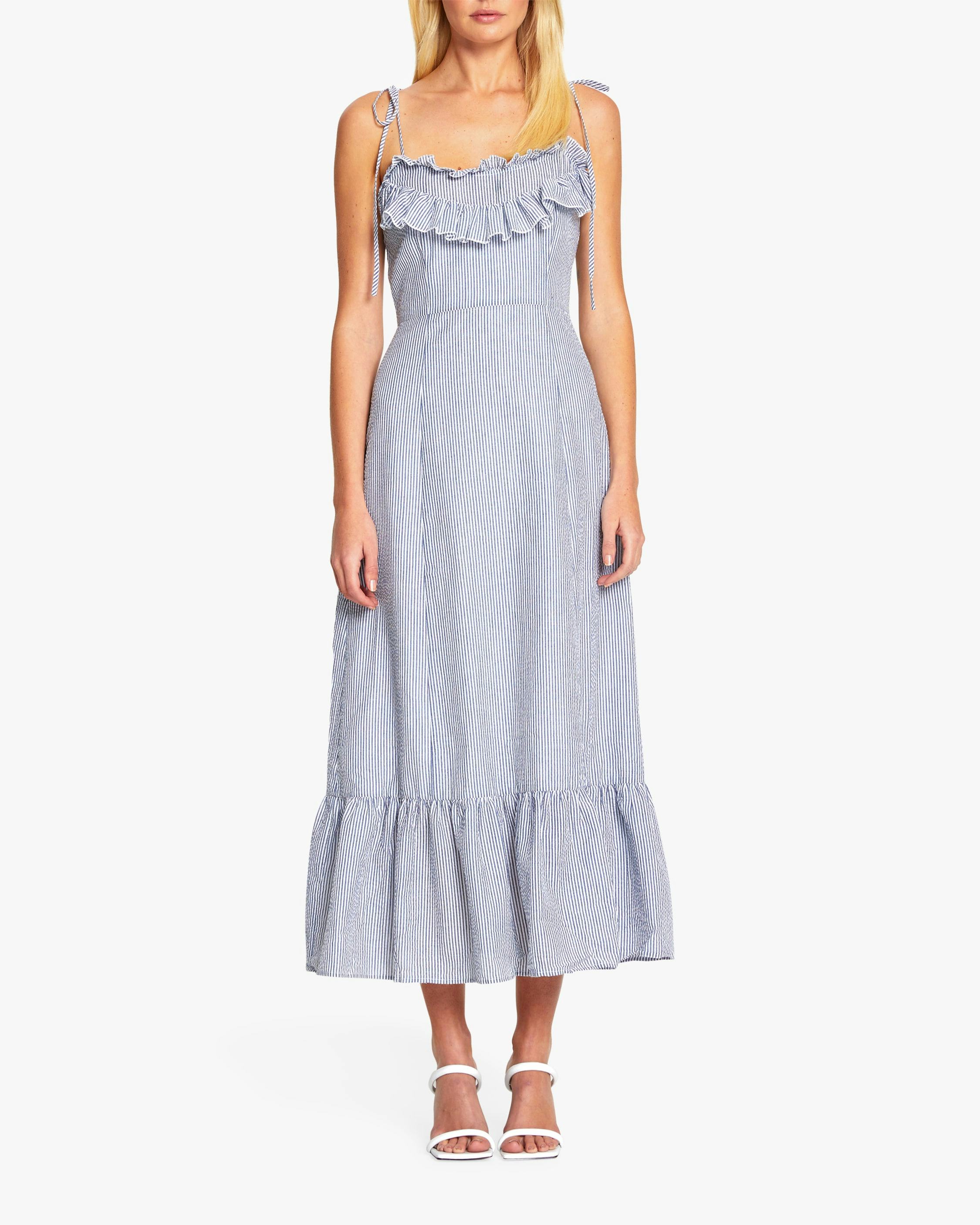 Alice McCall's French-inspired midi dress with ruffle detailing. 