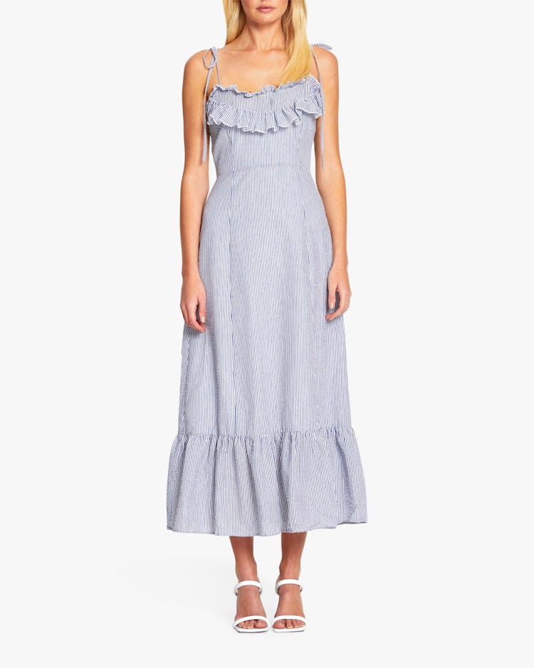 Alice McCall's French-inspired midi dress with ruffle detailing.