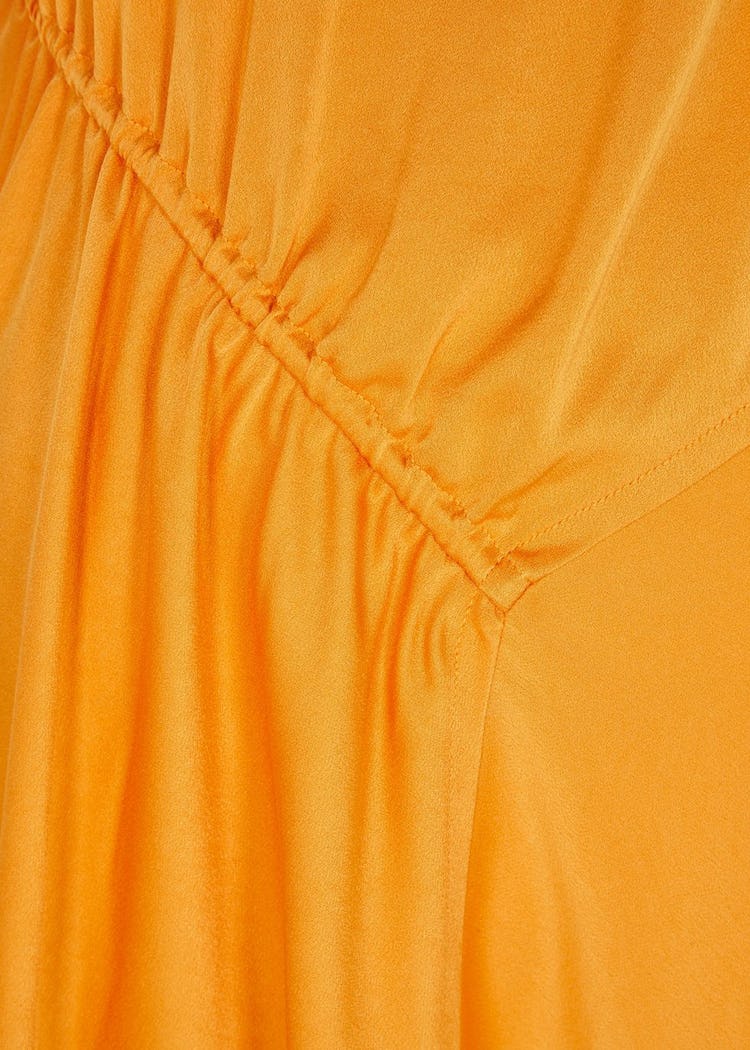 Davina orange satin midi dress: additional image