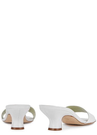 Freddy 50 white leather mules: additional image