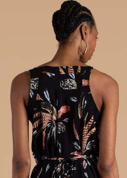 Feather Print Wrap Dress: additional image