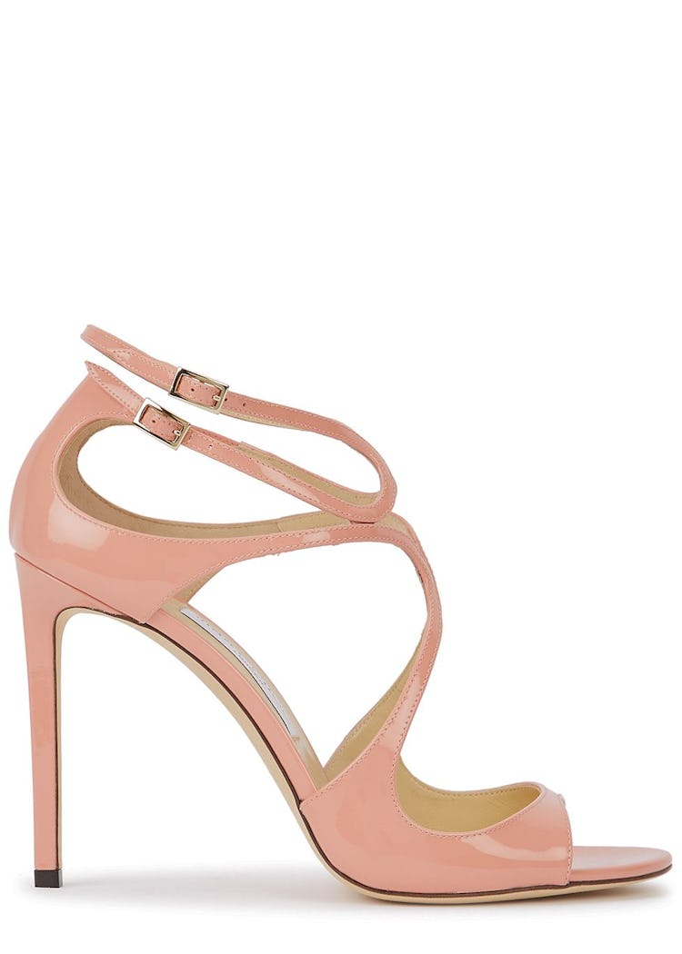 Lang 105 blush cut-out leather sandals: additional image