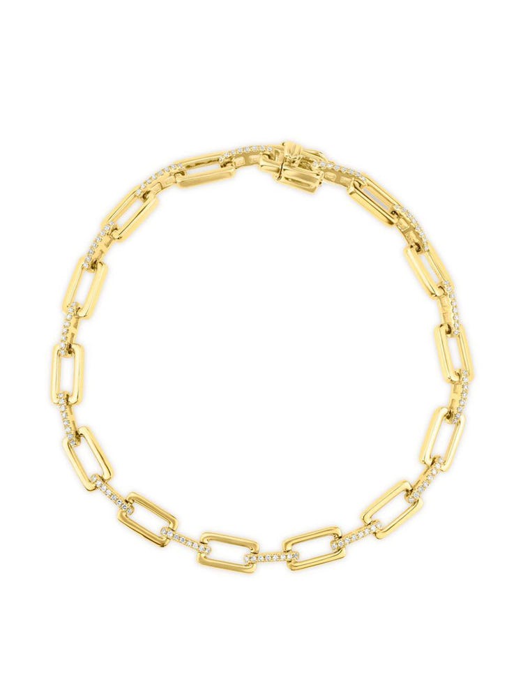 14KT Yellow Gold Diamond Peyton Links Bracelet: image 1
