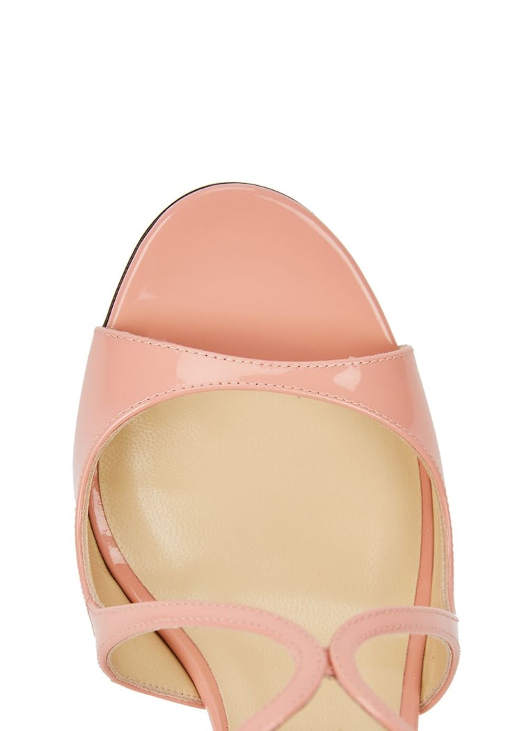 Lang 105 blush cut-out leather sandals: additional image