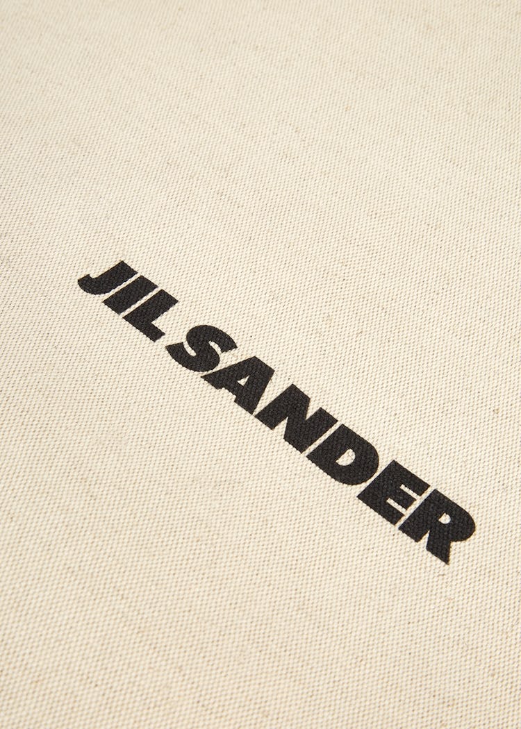 Large cream logo canvas tote: additional image