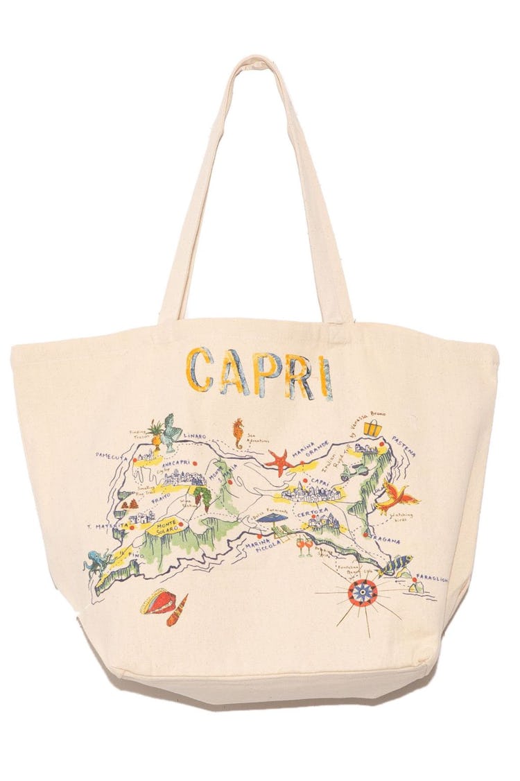"Capri" Tote Bag in Ecru: image 1