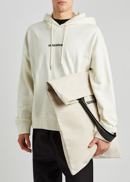 Large cream logo canvas tote: additional image