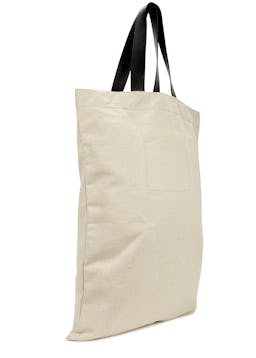 Large cream logo canvas tote: additional image