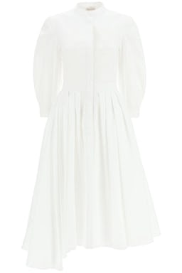 Alexander Mcqueen Asymmetrical Dress In Cotton Piquet: image 1