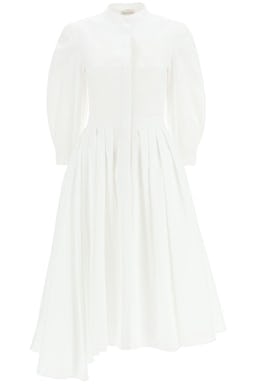 Alexander Mcqueen Asymmetrical Dress In Cotton Piquet: additional image